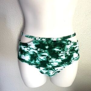 COCOPEAR green Tye-Dye high waist bikini bottoms size large